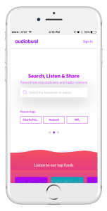 Audioburst Search on iPhone